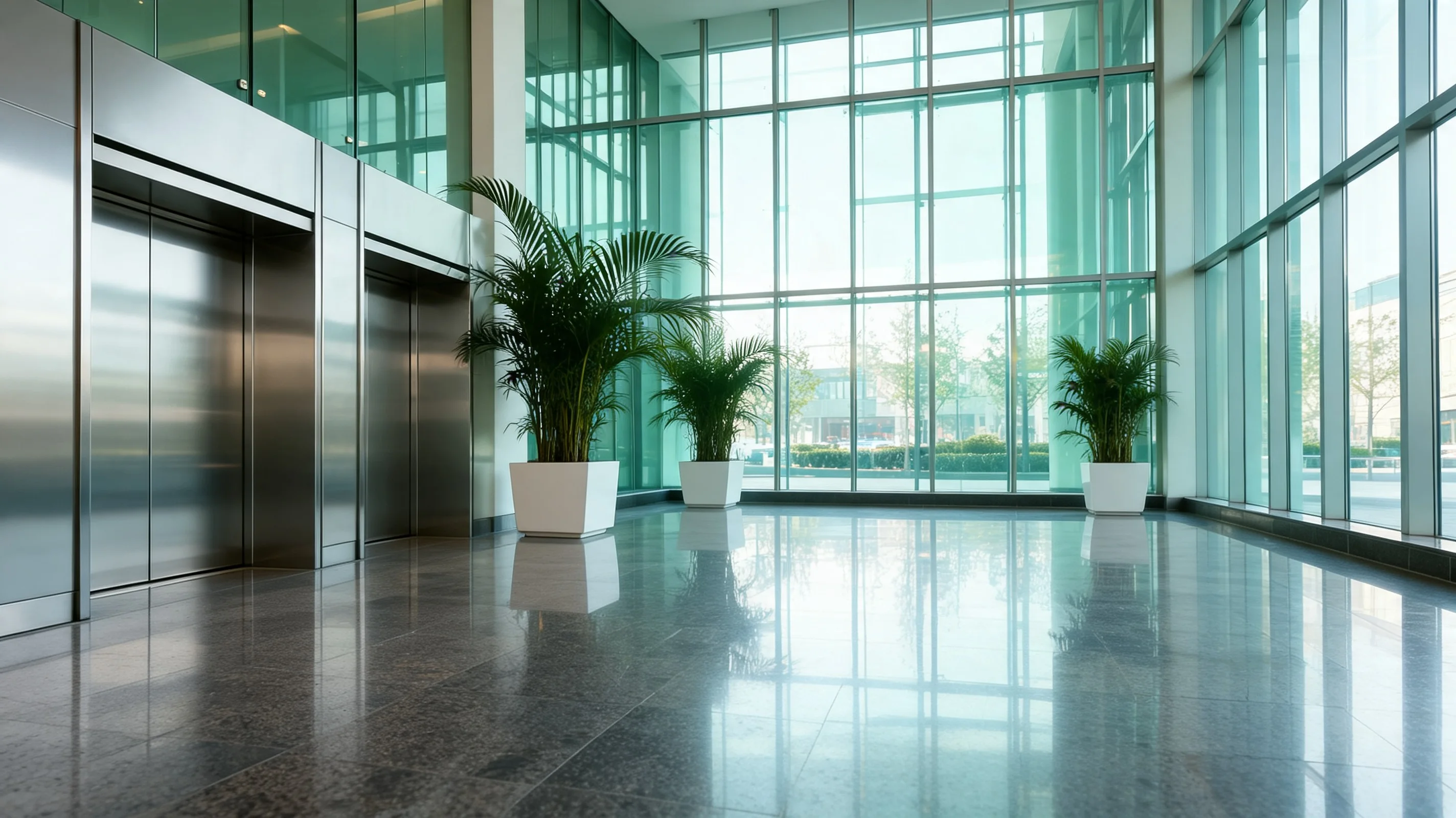 Office lobby of a Dubai finance function, where accounting records end and financial decisions begin