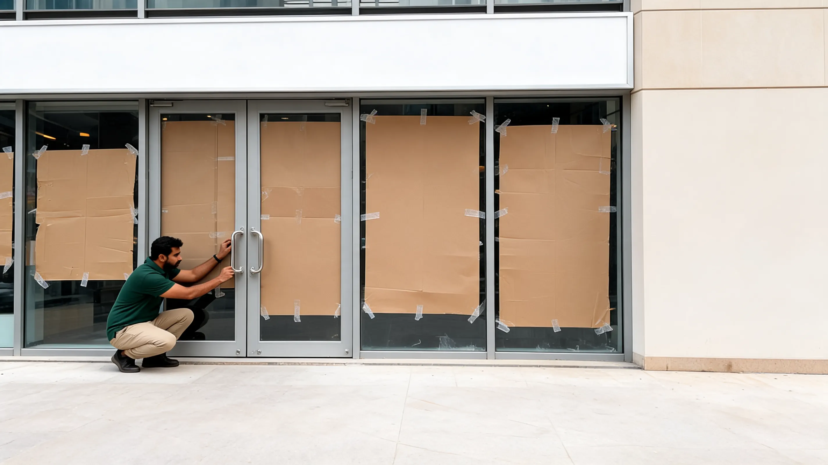 Retail unit being fitted out in the UAE after new activities were added to the trade licence