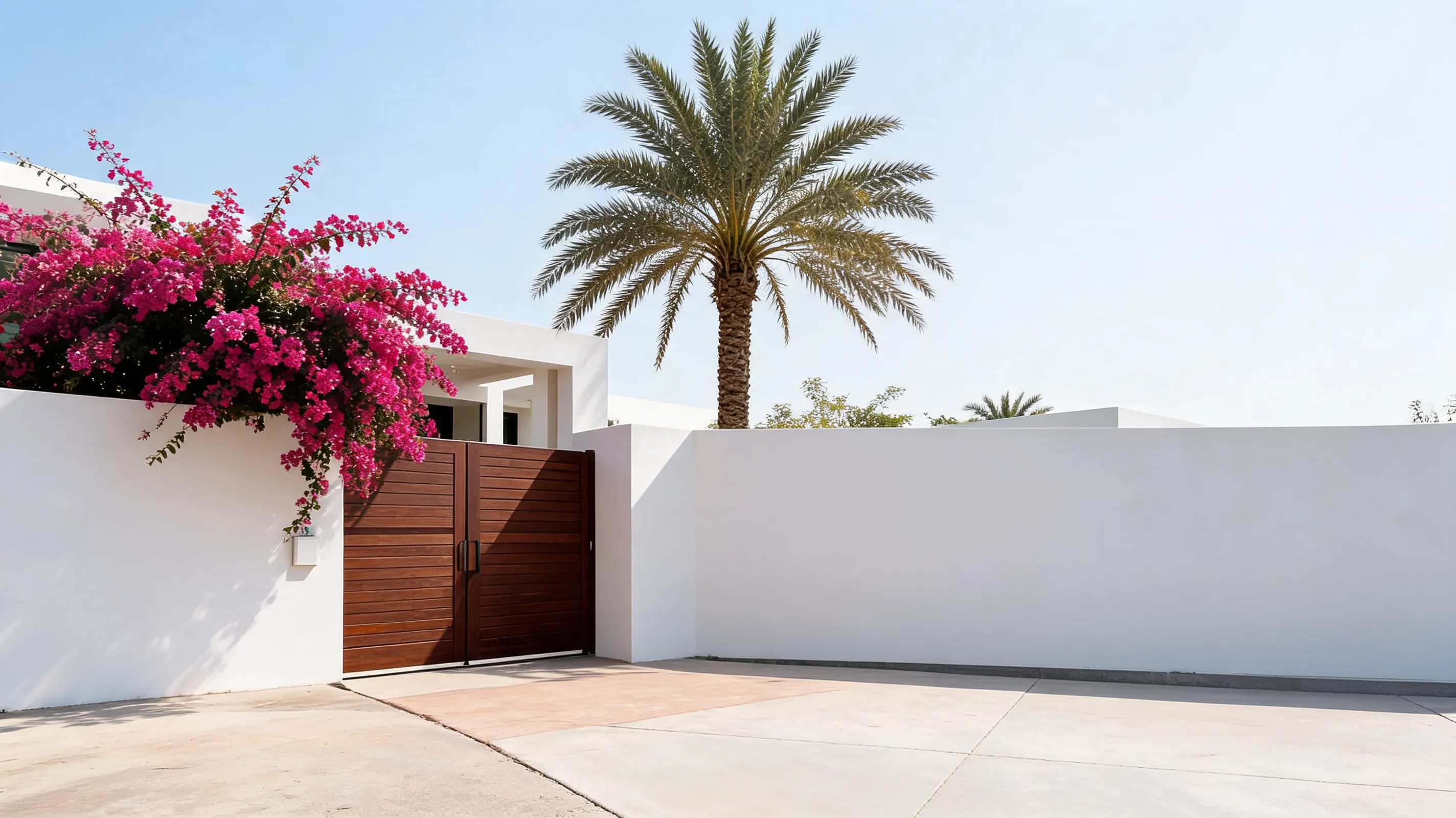 Villa entrance in the UAE, the residence an investor visa supports alongside a company shareholding