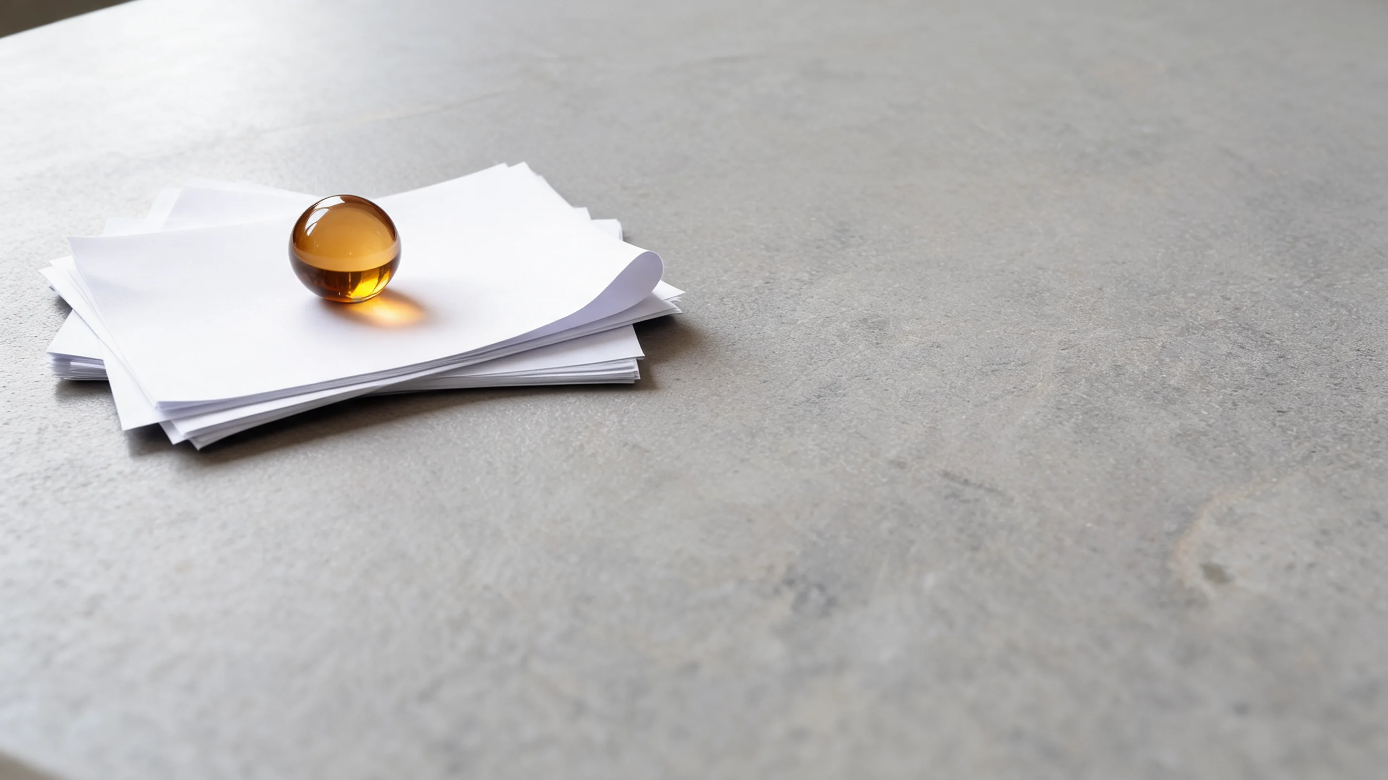 Accounting papers held under a paperweight, representing provisions recognised for obligations not yet settled